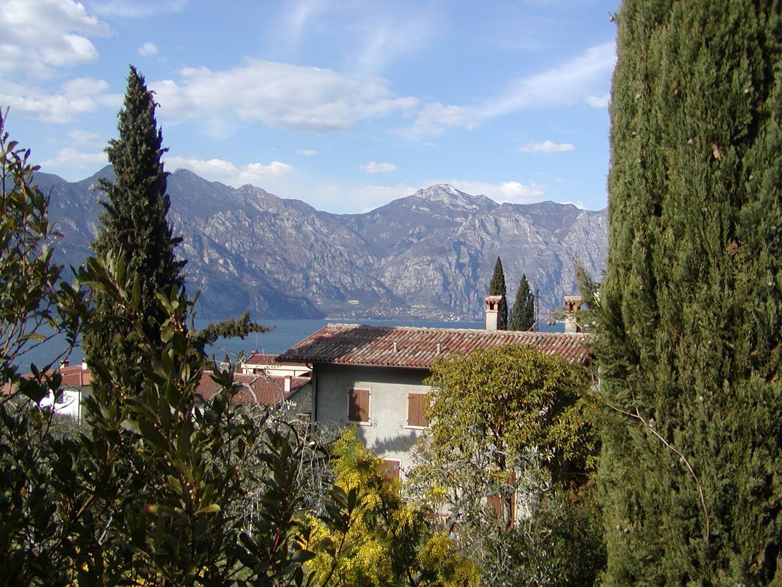 The lake from the east shore at Malcesine, looking across towards Limone.