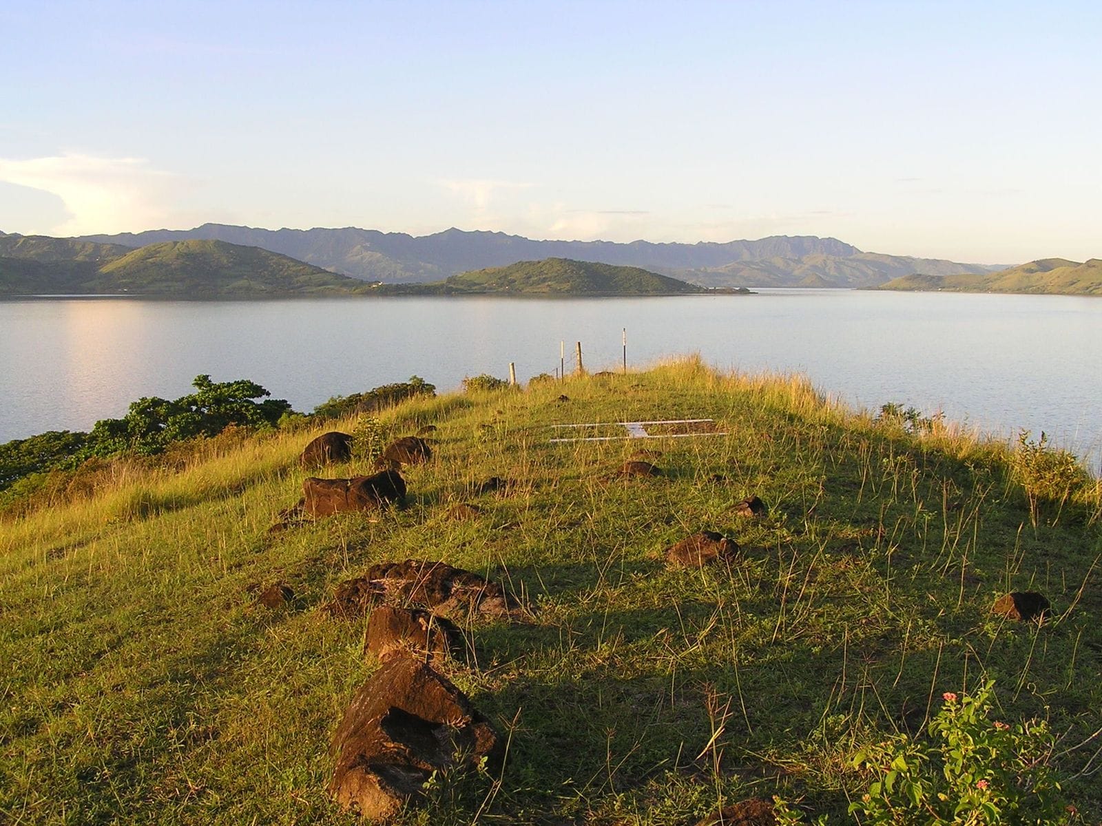 From the hill on Nananu-i-Ra across the water to Viti Levu.